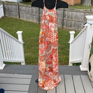 NWT loft maxi dress sz 12P tropical, flowey